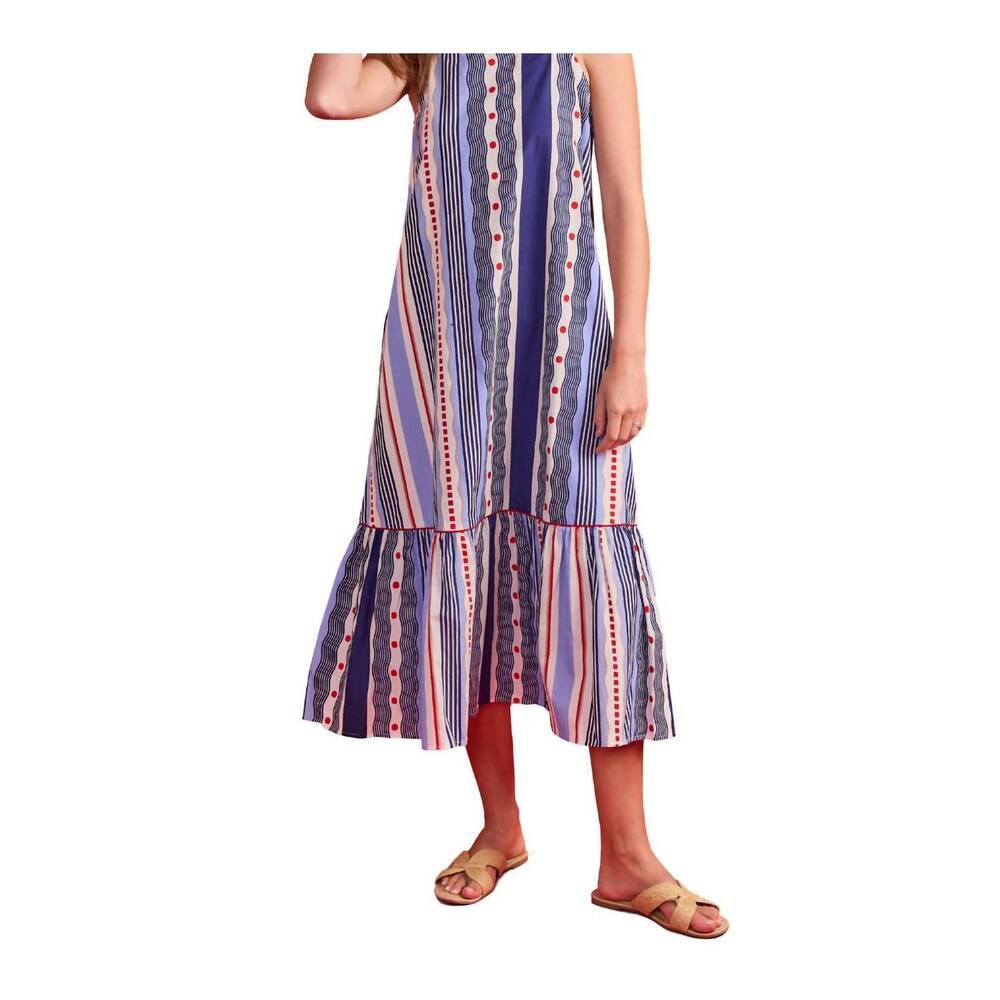 NEW DOUBLE A vera midi dress in liberty stripe
